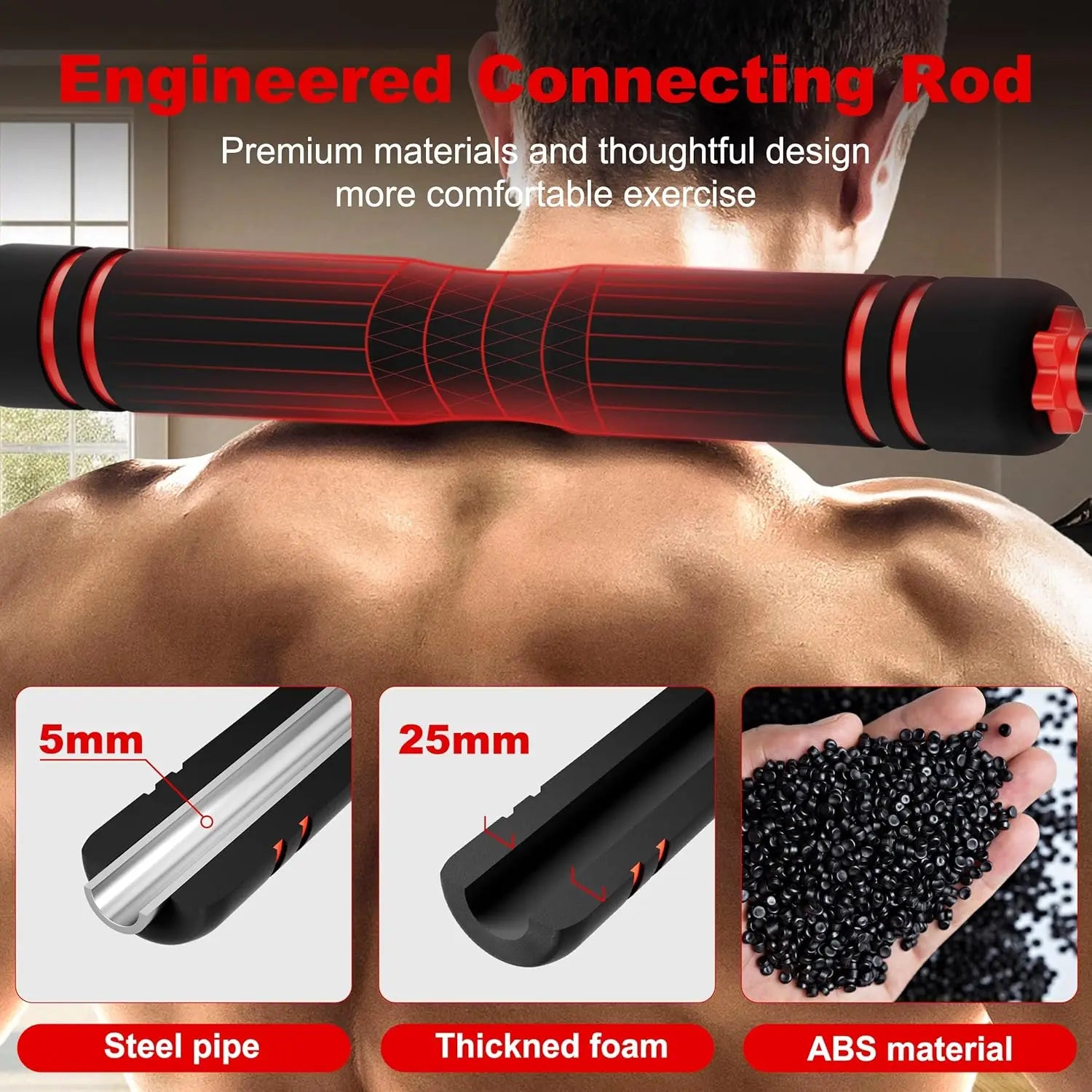 5-in-1 Adjustable Dumbbell Set Barbell Kettlebell System