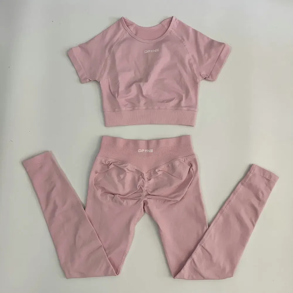 Fitness Apparel Two Piece Yoga Outfit Set